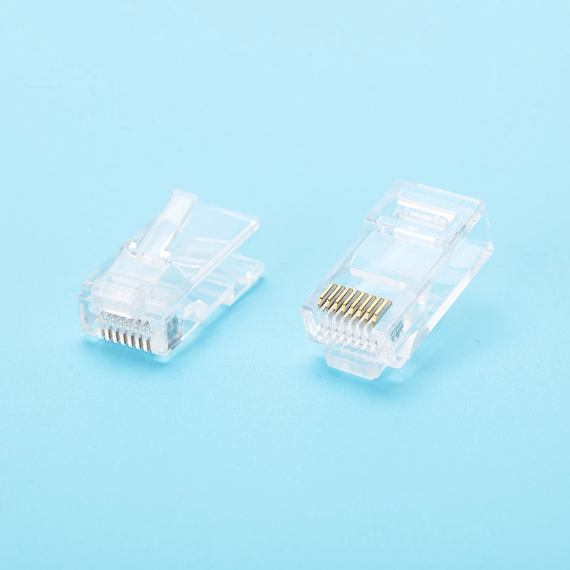 Ez RJ45 Pass Through Plug UTP Ethernet Cables Network Modular Plug Cat5e/CAT6/CAT6A RJ45 Crystal Heads 8p8c Plug