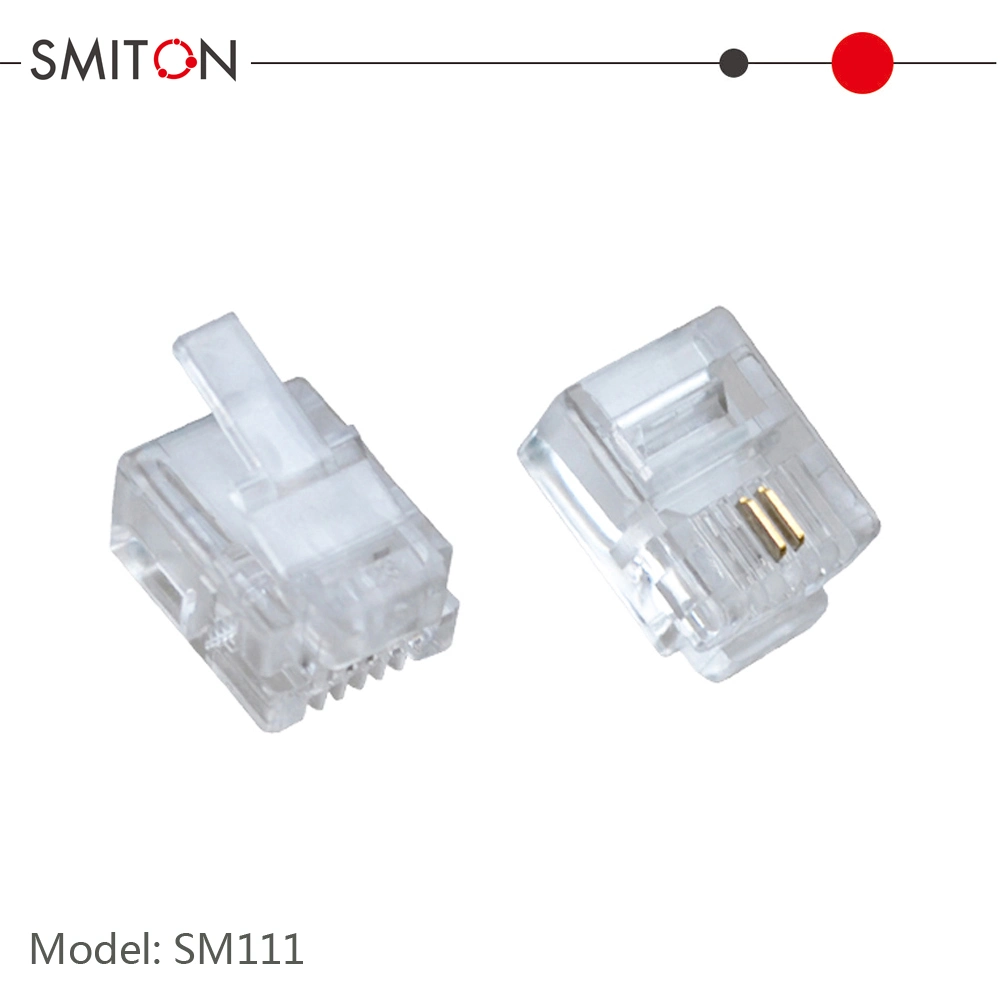 2c Telephone Plug UTP Type 6p2c Connector Rj11 Modular Plug