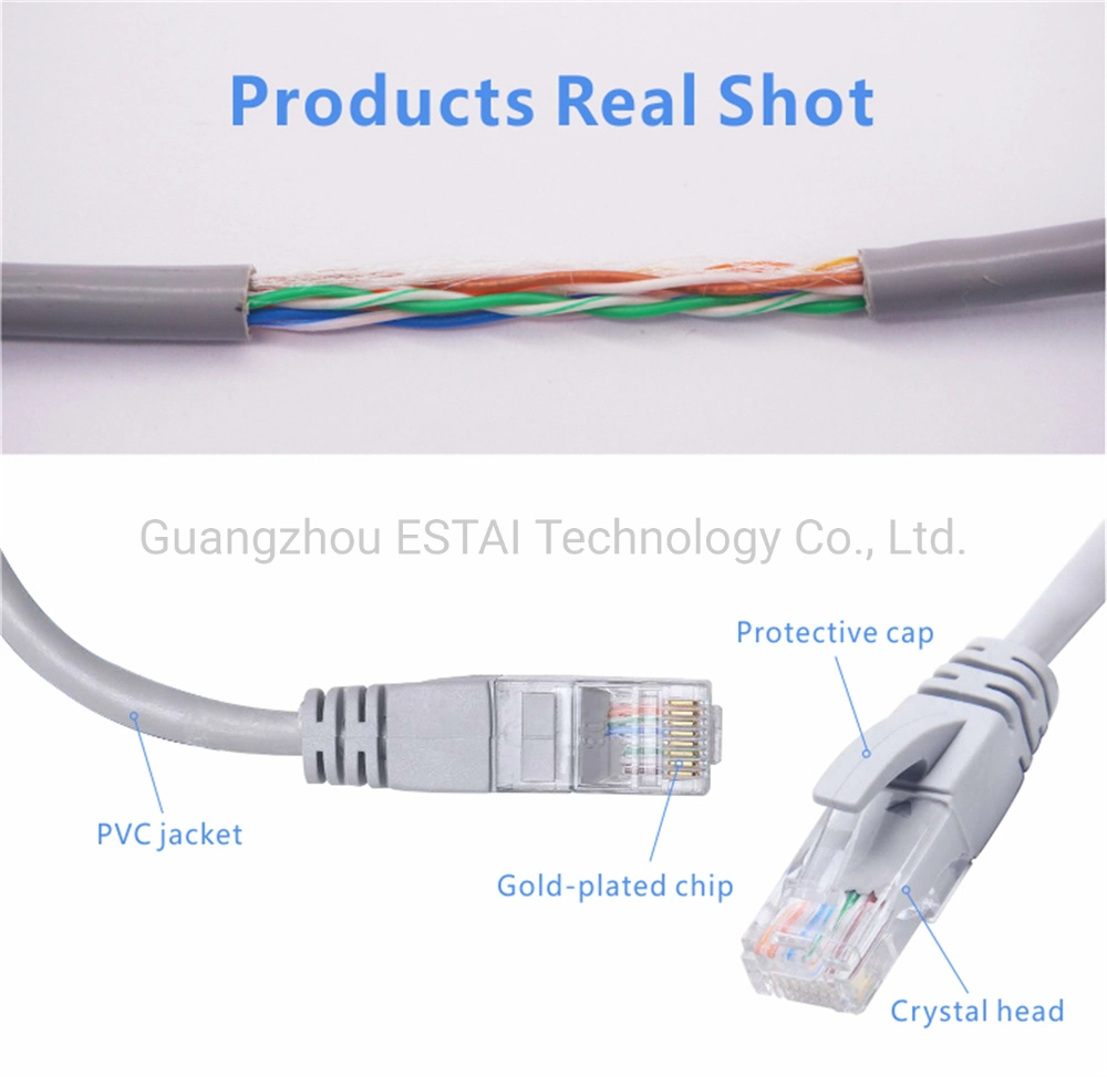 High Quality ETL/Delta Certified Cat8 Patch Cord 24AWG 4 Pairs 24 AWG Cat5e UTP Patch Cord