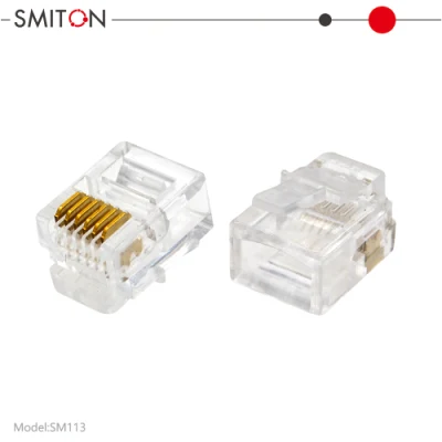 Cat3 Telefonstecker UTP Typ 6p6c Stecker Rj12 6p6c Modularstecker