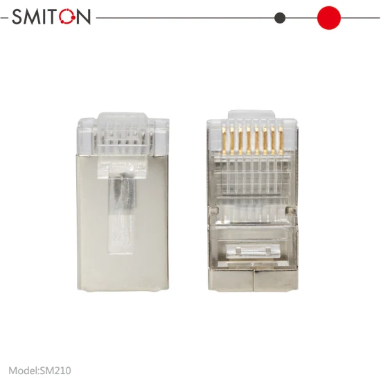 1000 Stück vergoldete Cat5 CAT6 8p8c Modularstecker für FTP/STP verseiltes Ethernet-Kabel und Massivdraht