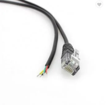 Cat3 Rj11 Rj12 Telefon-Überbrückungskabel-Patchkabel mit 6p4c 6p4c 6p6c 4p4c 4p2c Crystal Connector 6 Zoll 1 Fuß 2 Fuß 3 Fuß Rundkabel