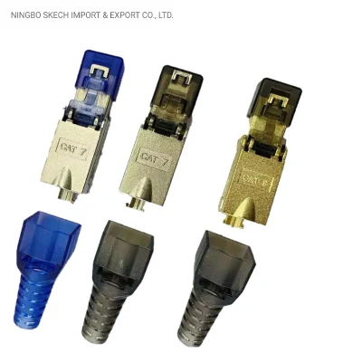 FTP/STP abgeschirmter modularer Stecker, werkzeugloser RJ45 8p8c Feldstecker, Netzwerkmodul, modularer Stecker CAT6A/Cat7/Cat8