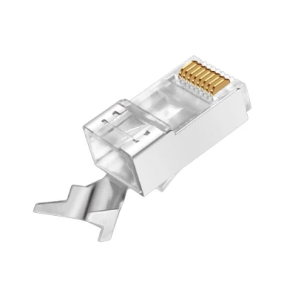  RJ45 8p8c Kat.  6A Kat.  7 Metall-Abschirmstecker mit Vergoldung