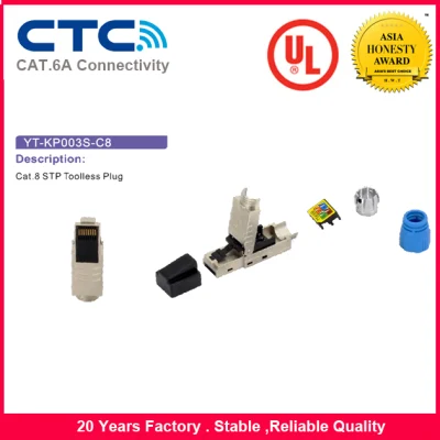 Cat8 STP Werkzeugloser RJ45-Modularstecker