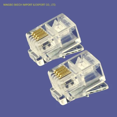 RJ9-Netzwerk-Modularstecker 4p4c Telefonanschlussstecker für Telefonhörerkabel