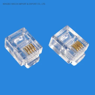 Rj11 Modularstecker Cat3 Sprachtelefonanschluss 6p4c Telefonmodularstecker für Telefonkabel