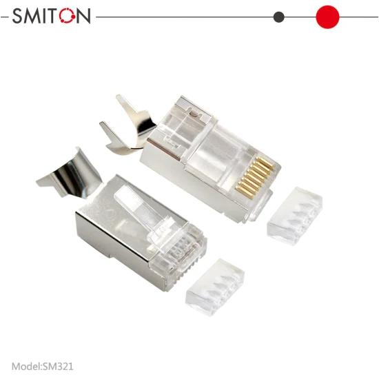 Abgeschirmter Cat7-Stecker, 8-poliger Cat7-RJ45-Stecker, modularer Stecker